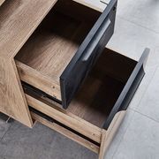 Daxton Mobile Cabinet 41cm - Warm Oak & Black gallery detail image