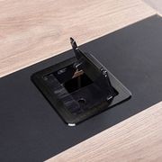 VIDAL Boardroom Table 3.6cm x 1.2m - Warm Oak & Black gallery detail image