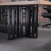 VIDAL Boardroom Table 3.6cm x 1.2m - Warm Oak & Black gallery detail image