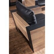 FRANCO Three Seater Sofa - Warm Oak & Black gallery detail image