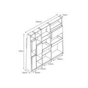 BARON Display Unit 230cm - Warm Oak & Black gallery detail image