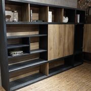 PHOENIX Display Wall Unit 3.0M - Warm Oak & Black gallery detail image