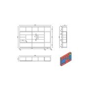 PHOENIX Display Wall Unit 3.0M - Warm Oak & Black gallery detail image