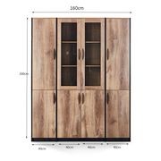 REGGIE Display Unit 160cm - Warm Oak & Black gallery detail image