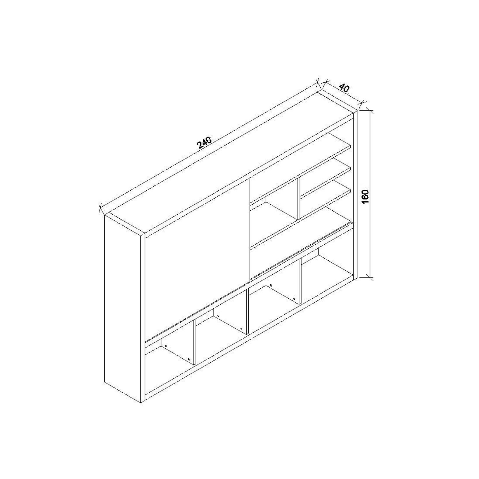 DAXTON Display Unit 2.4M - Warm Oak & Black gallery detail image