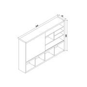 DAXTON Display Unit 2.4M - Warm Oak & Black gallery detail image