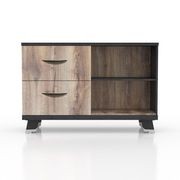 HALDIS Credenza Small 120cm - Warm Oak & Black gallery detail image