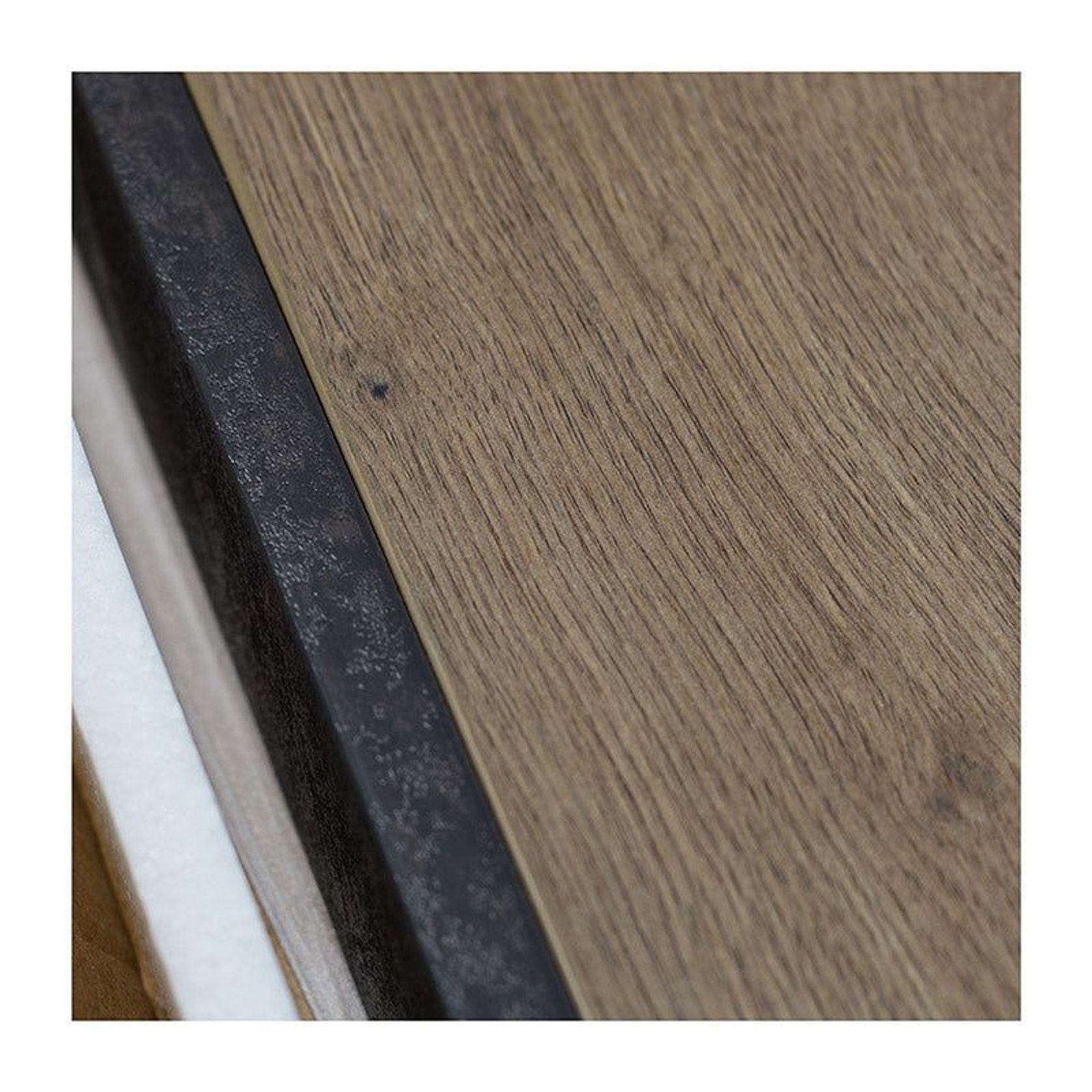 DEWITT Reception Desk 2.4M - Tobacco & Dark Concrete gallery detail image