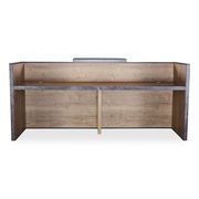 DEWITT Reception Desk 2.4M - Tobacco & Dark Concrete gallery detail image
