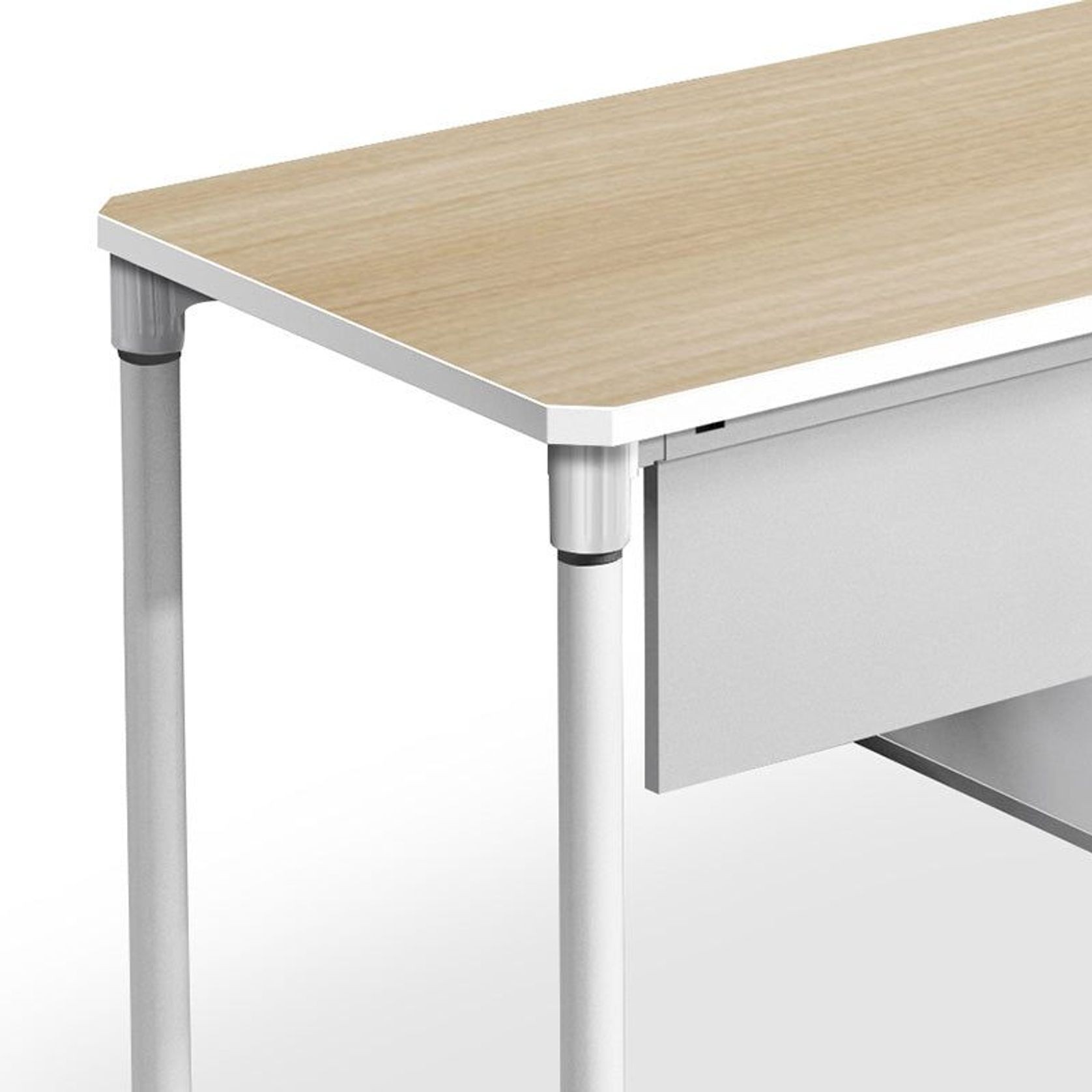 RAVEN SINGLE Workstation 160-180/100cm - Natural White gallery detail image