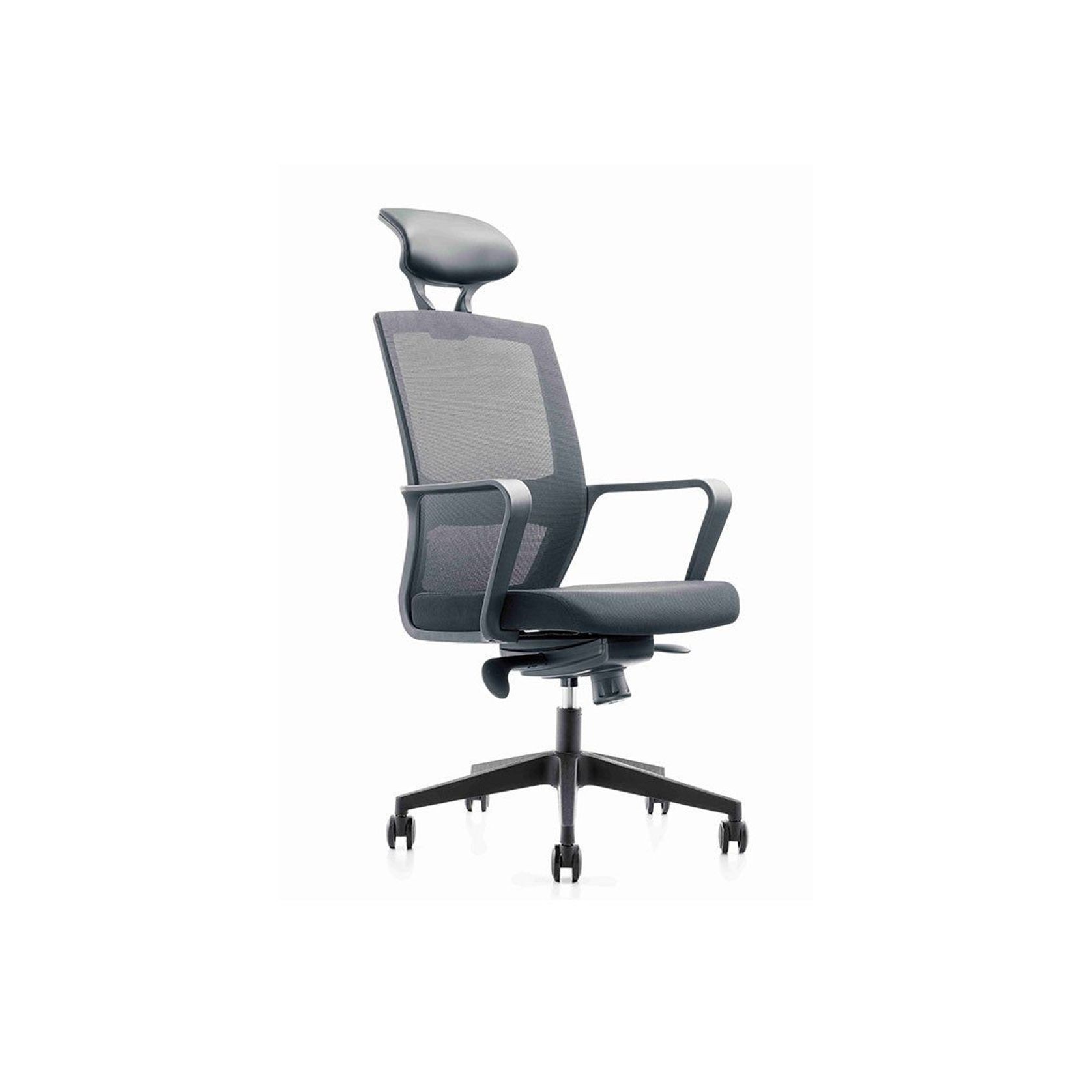 Argo Executive Office Chair with Headrest - Black gallery detail image