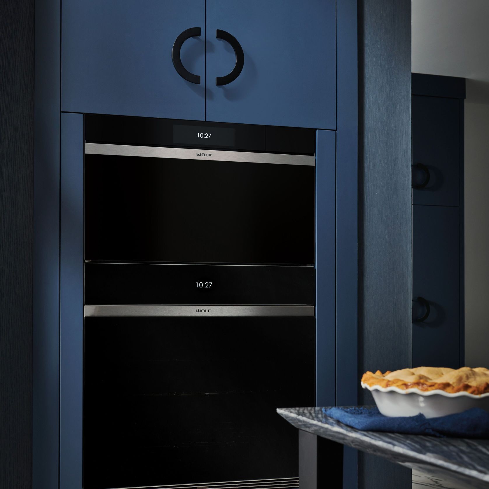 Wolf M Series Contemporary Single Oven Black Glass 76cm gallery detail image