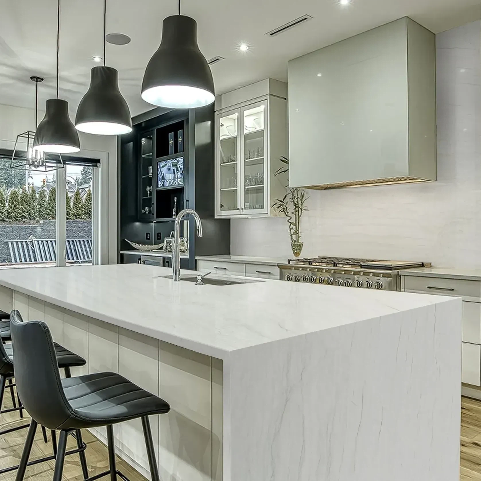 White Lux Quartzite Benchtop gallery detail image