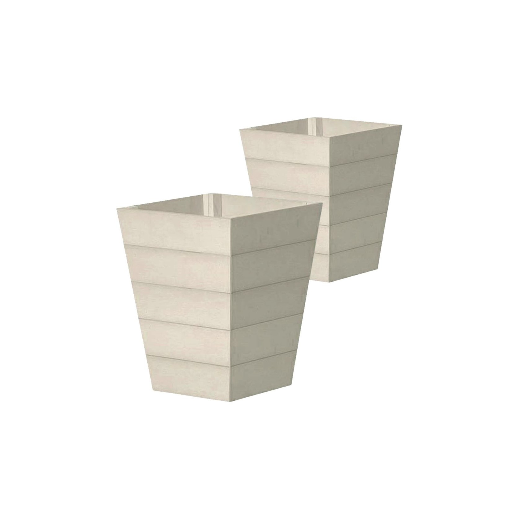 WINAWOOD Planter Pot Set of 2 - Large - Stone Grey gallery detail image