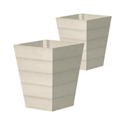 WINAWOOD Planter Pot Set of 2 - Large - Stone Grey gallery detail image