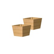 WINAWOOD Planter Pot Set of 2 - Small - New Teak gallery detail image