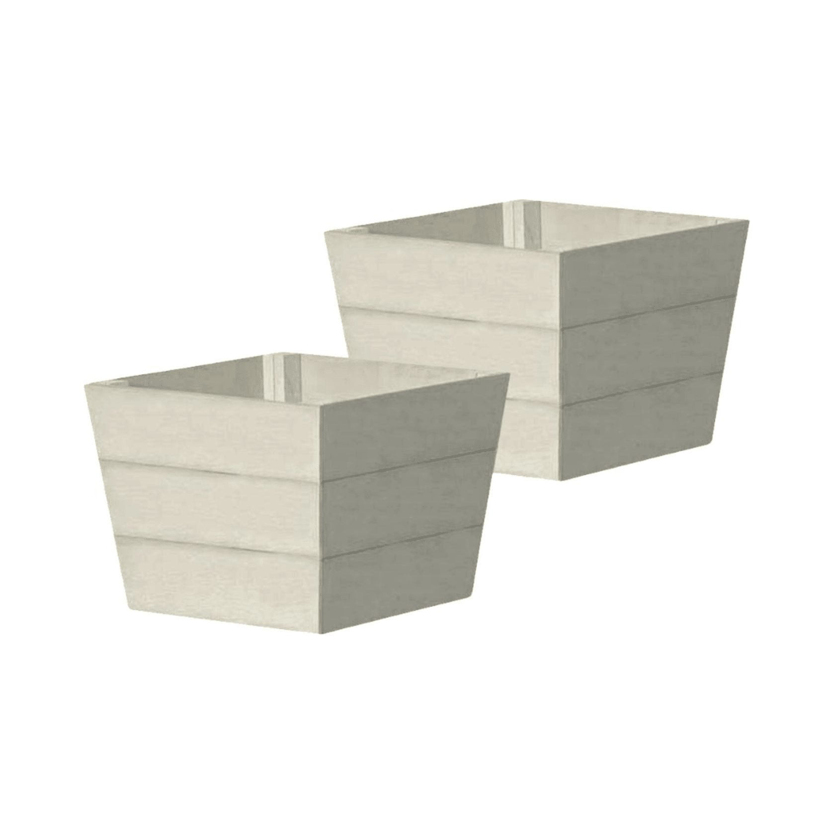 WINAWOOD Planter Pot Set of 2 - Small - Stone Grey gallery detail image