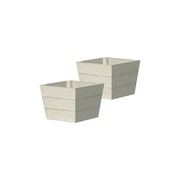 WINAWOOD Planter Pot Set of 2 - Small - Stone Grey gallery detail image