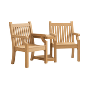 WINAWOOD Sandwick Love Seat With Table - 1720cm - New Teak gallery detail image