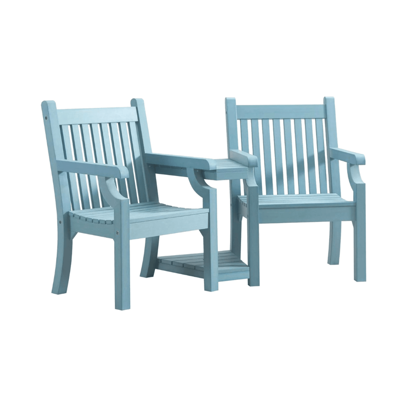 WINAWOOD Sandwick Love Seat With Table - 1720cm - Powder Blue gallery detail image