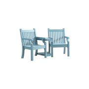 WINAWOOD Sandwick Love Seat With Table - 1720cm - Powder Blue gallery detail image