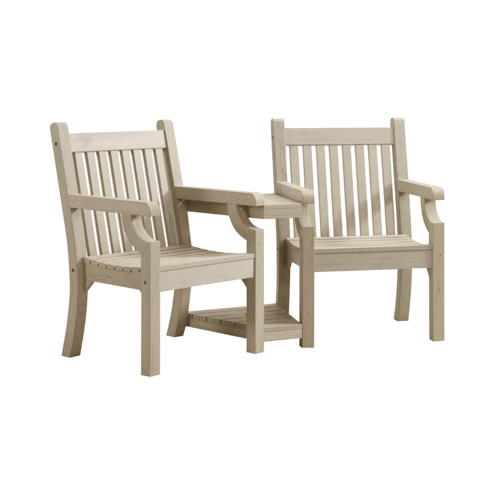 WINAWOOD Sandwick Love Seat With Table - 1720cm - Stone Grey gallery detail image