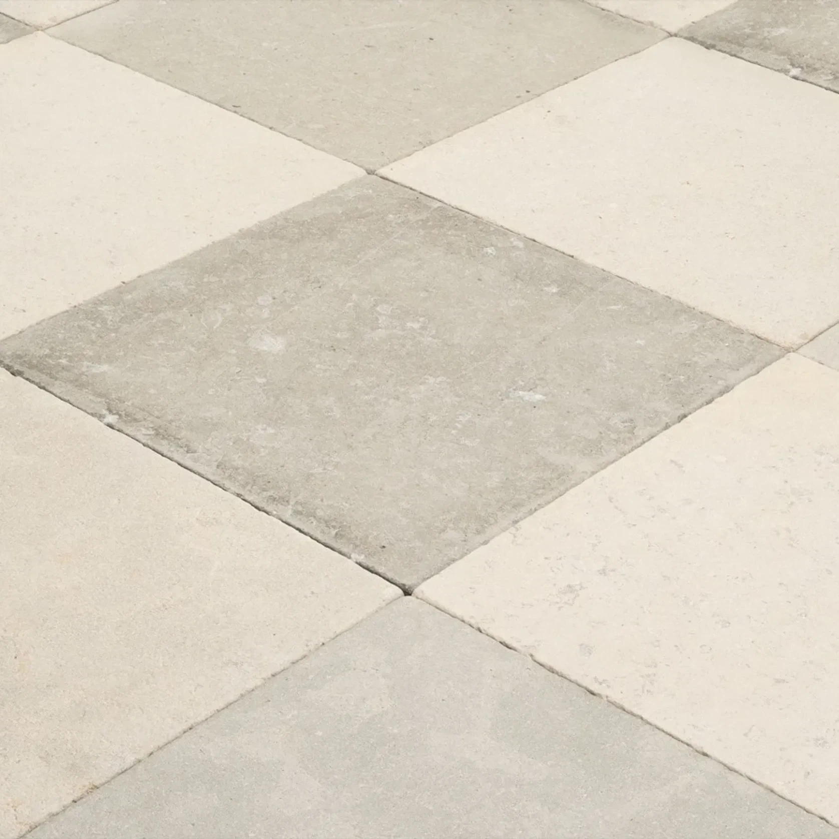 Winter Limestone Checkerboard Tiles gallery detail image