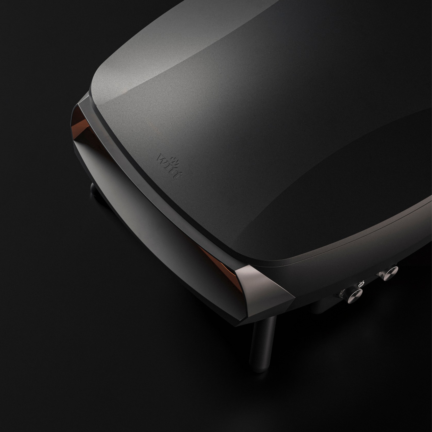 WITT Etna Rotante Gas Powered Pizza Oven w/ Twin Burner & Rotating Stone 16" - Black gallery detail image