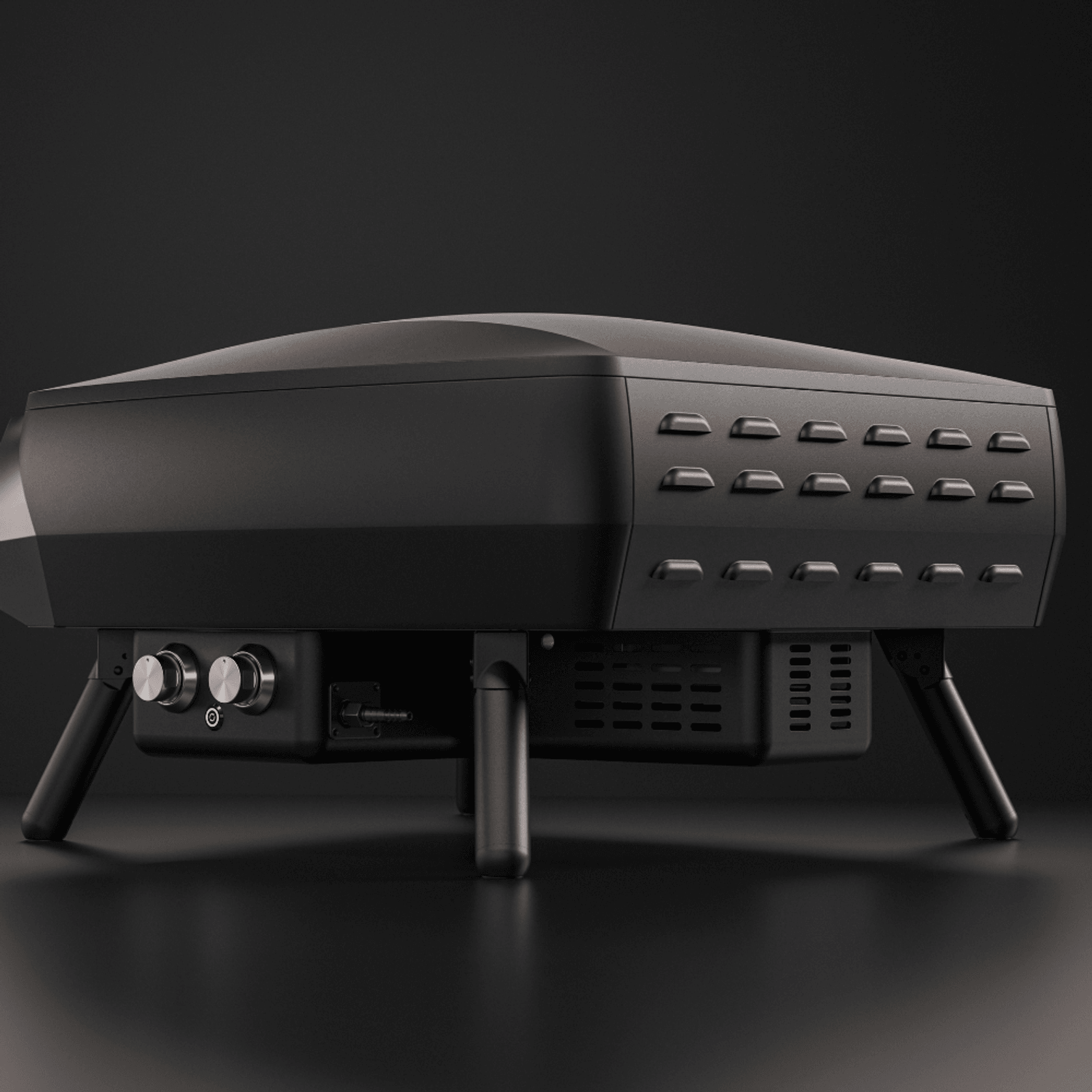 WITT Etna Rotante Gas Powered Pizza Oven w/ Twin Burner & Rotating Stone 16" - Black gallery detail image