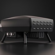 WITT Etna Rotante Gas Powered Pizza Oven w/ Twin Burner & Rotating Stone 16" - Black gallery detail image