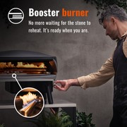 WITT Etna Rotante Gas Powered Pizza Oven w/ Twin Burner & Rotating Stone 16" - Black gallery detail image