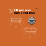 WITT Etna Rotante Gas Powered Pizza Oven w/ Twin Burner & Rotating Stone 16" - Orange gallery detail image