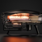 WITT Etna Rotante Gas Powered Pizza Oven w/ Twin Burner & Rotating Stone 16" - Orange gallery detail image