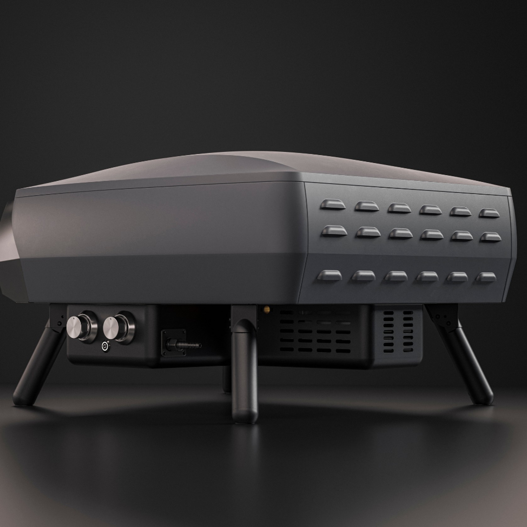 WITT Etna Rotante Gas Powered Pizza Oven w/ Twin Burner & Rotating Stone 16" - Graphite gallery detail image
