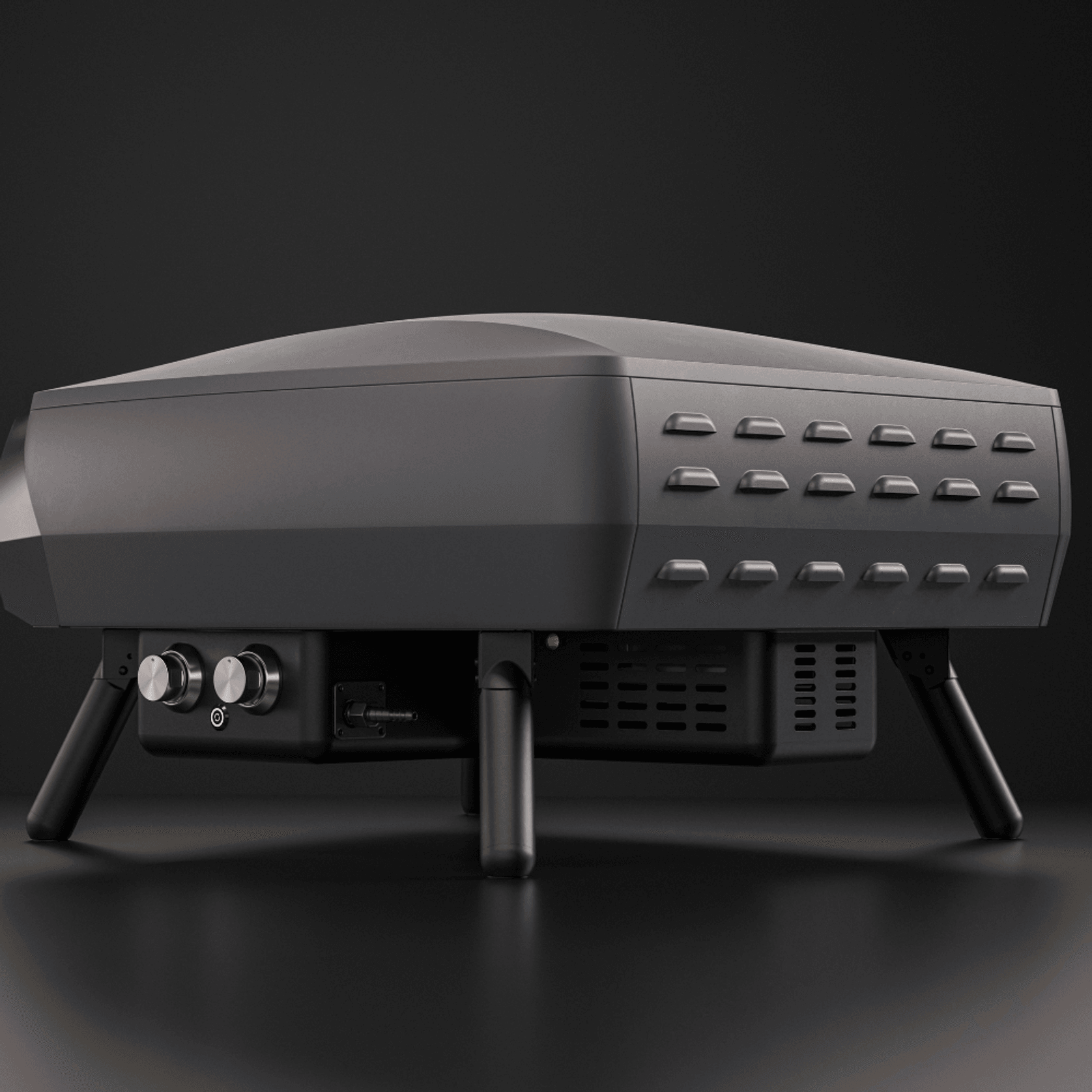 WITT Etna Rotante Gas Powered Pizza Oven w/ Twin Burner & Rotating Stone 16" - Graphite gallery detail image
