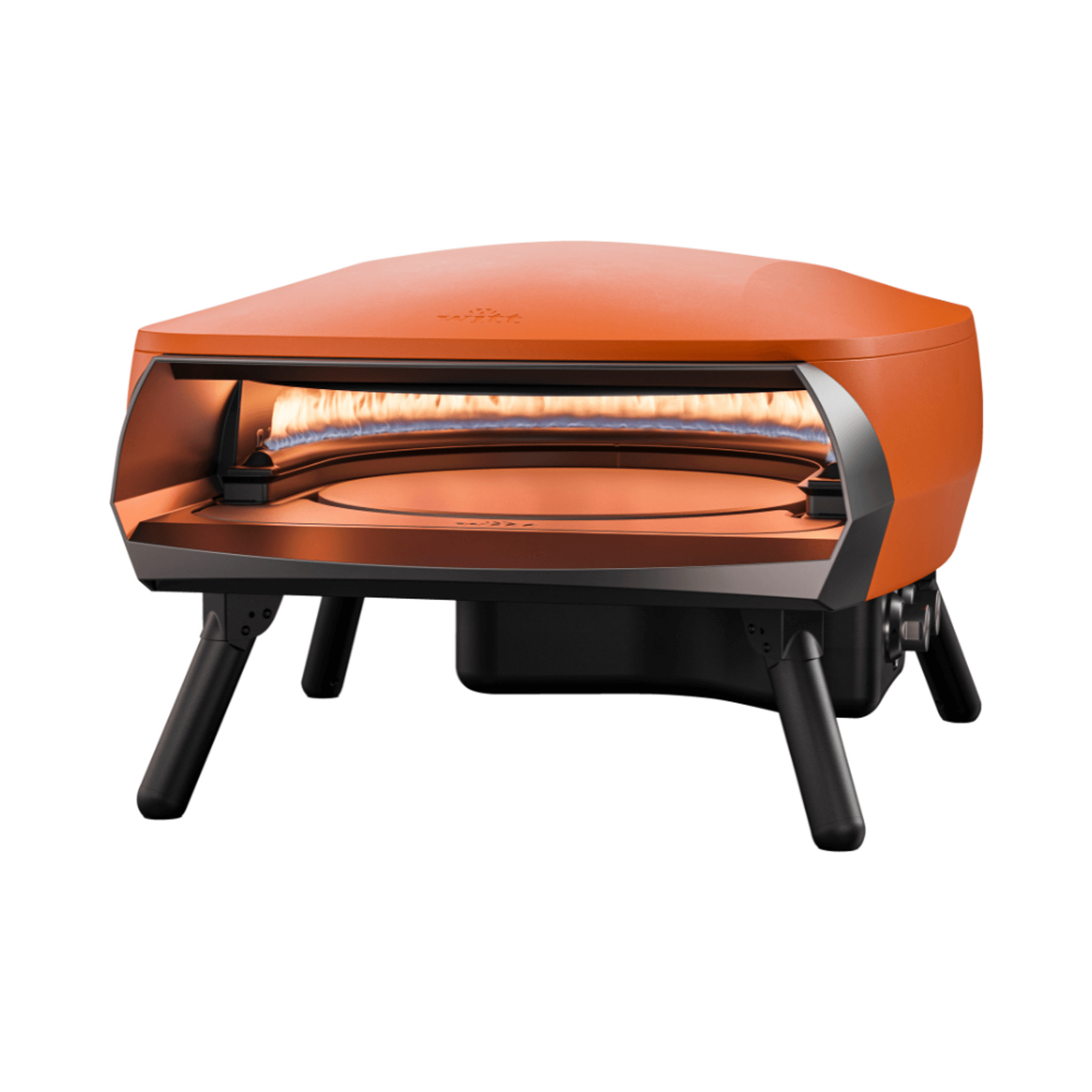 WITT Etna Rotante Gas Powered Pizza Oven w/ Twin Burner & Rotating Stone 16" - Orange gallery detail image