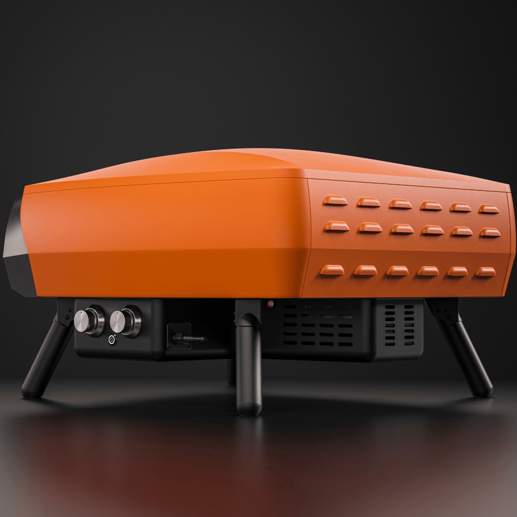 WITT Etna Rotante Gas Powered Pizza Oven w/ Twin Burner & Rotating Stone 16" - Orange gallery detail image