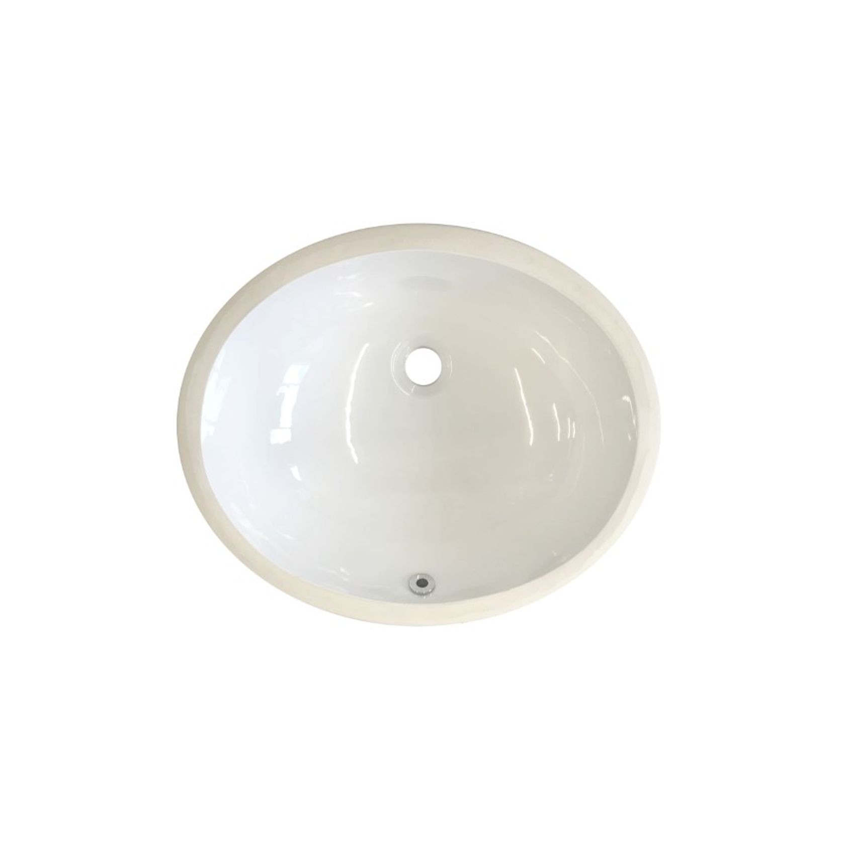 The Water Monopoly - Oval Under-Mounted Large Basin With Offset Waste 490W x 390D gallery detail image