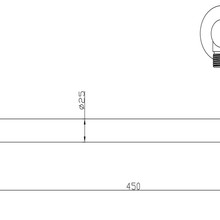 LVB Mica Wall Shower Arm | 450mm | Straight gallery detail image