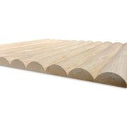 WOODFLEX Flexible Wooden Slat Wall Panel - Oak Veneer - 3000mm x 600mm - Half Round gallery detail image
