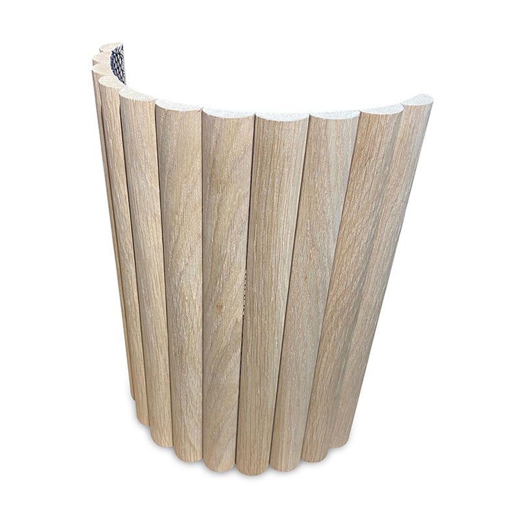 WOODFLEX Flexible Wooden Slat Wall Panel - Oak Veneer - 2700mm x 595mm - Half Round gallery detail image