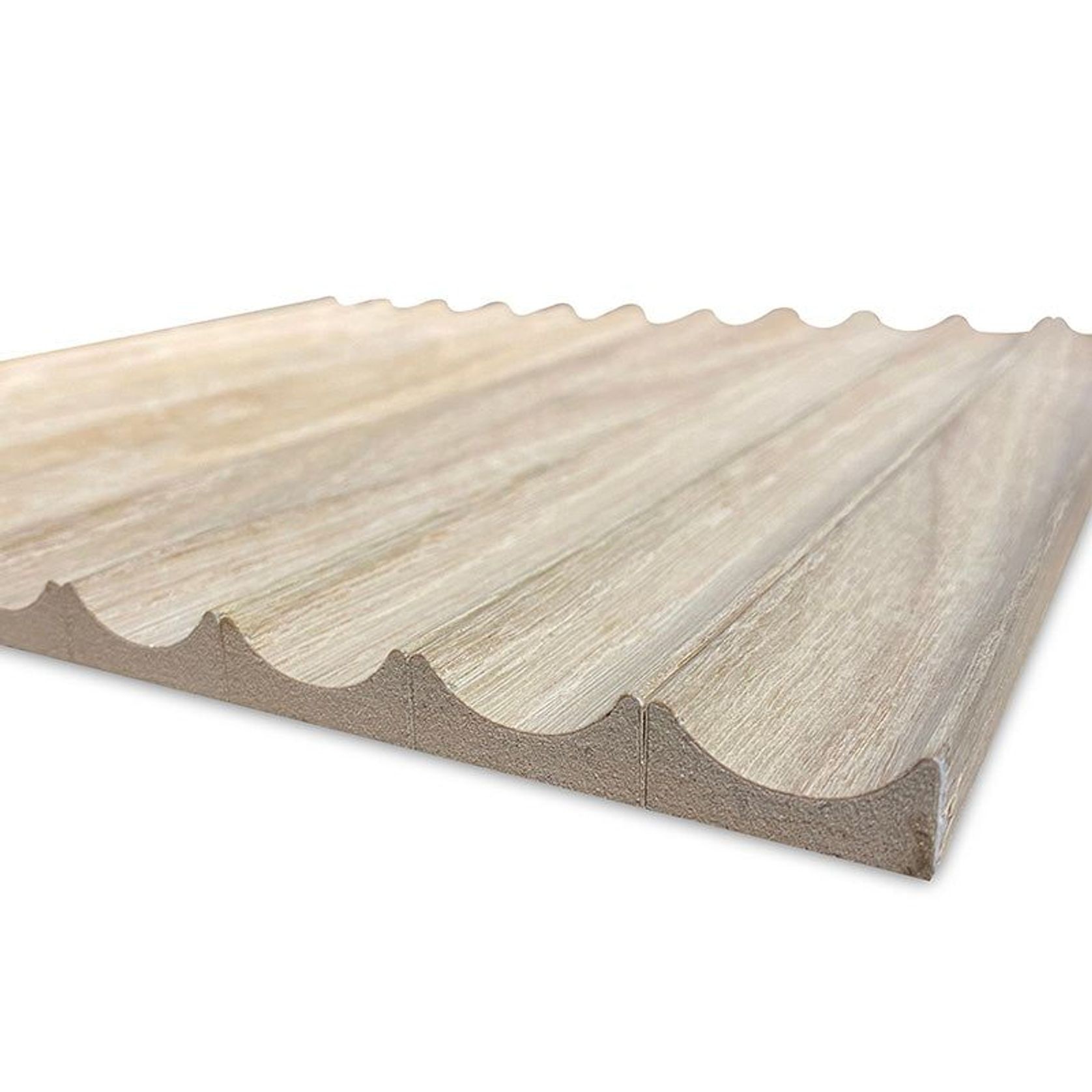 WOODFLEX Flexible Wooden Slat Wall Panel - Oak Veneer - 2700mm x 595mm - Wave gallery detail image