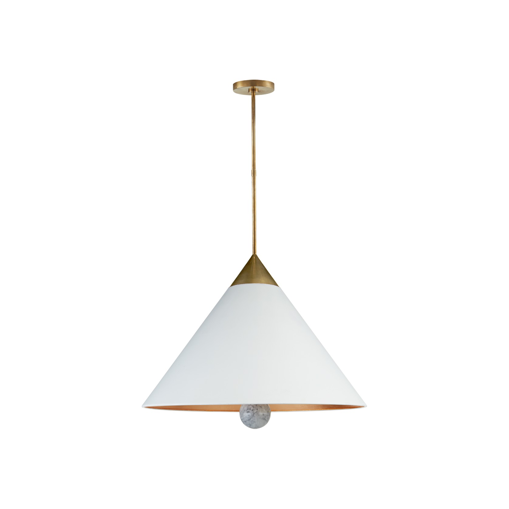 Cleo Pendant In Antique-Burnished Brass gallery detail image