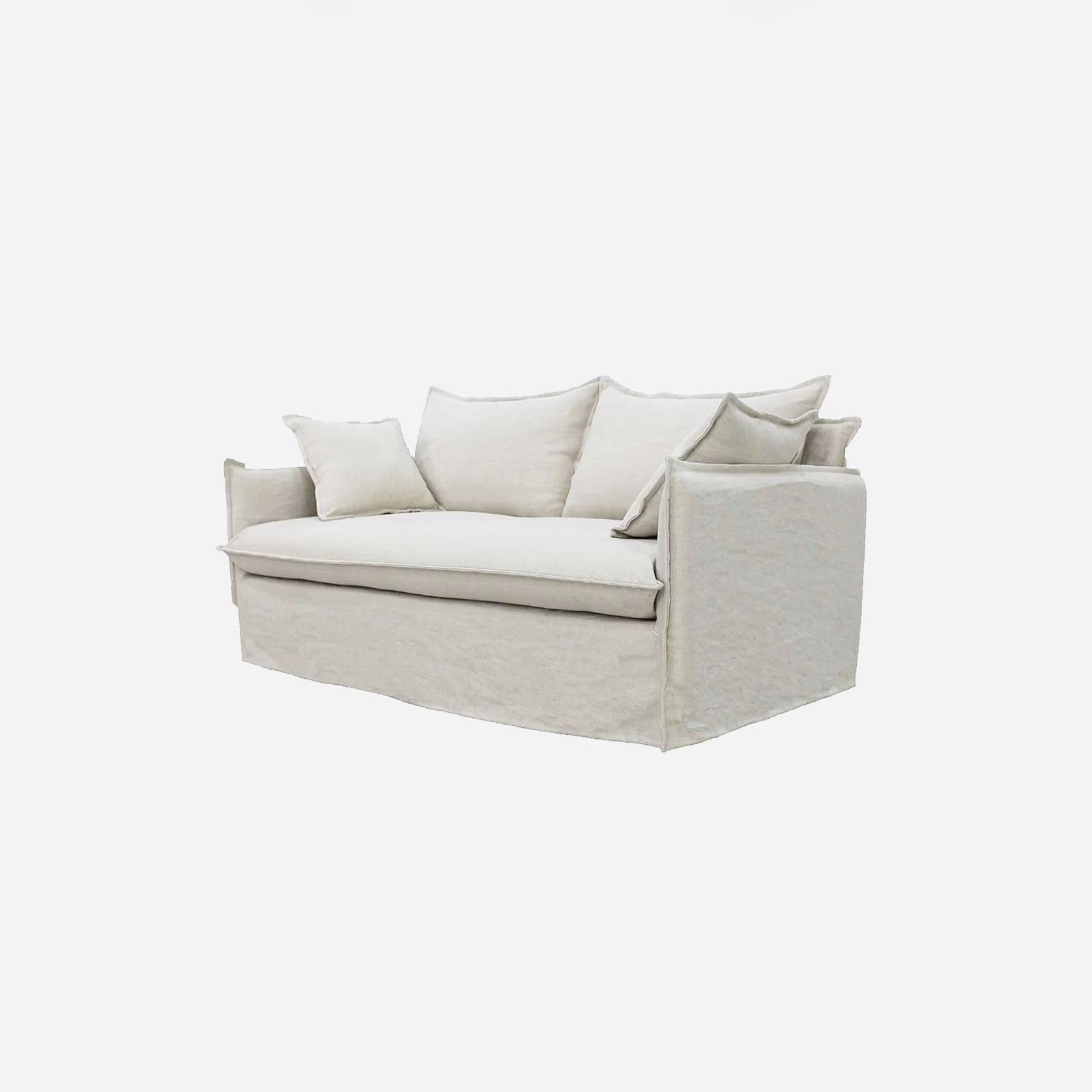 Wallace Slip Cover Sofa Salt & Pepper ArchiPro NZ