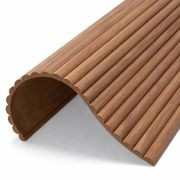 WOODFLEX Flexible Wooden Slat Wall Panel - Walnut Veneer - 2700mm - Half Round 27mm gallery detail image