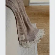 Weave Home Magnus Throw Blanket - Cocoa | 100% Wool gallery detail image