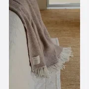 Weave Home Magnus Throw Blanket - Cocoa | 100% Wool gallery detail image