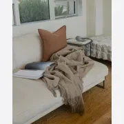Weave Home Nevis Throw Blanket - Oak | NZ Lambswool gallery detail image