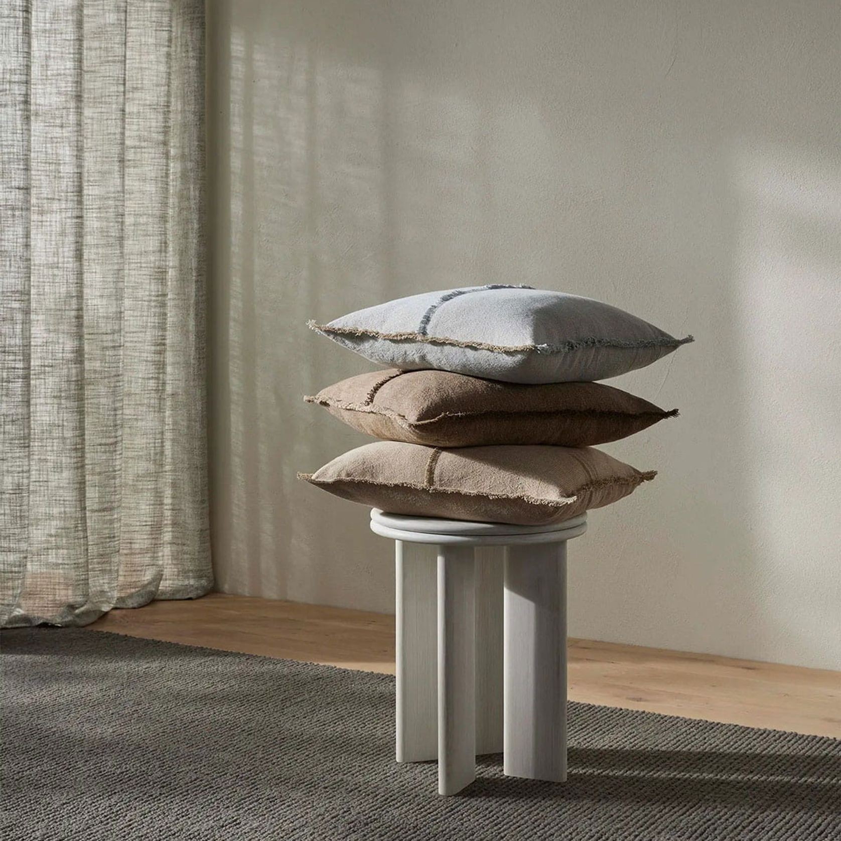 Weave Home Adela Cushion - Cashmere | Linen Blend gallery detail image