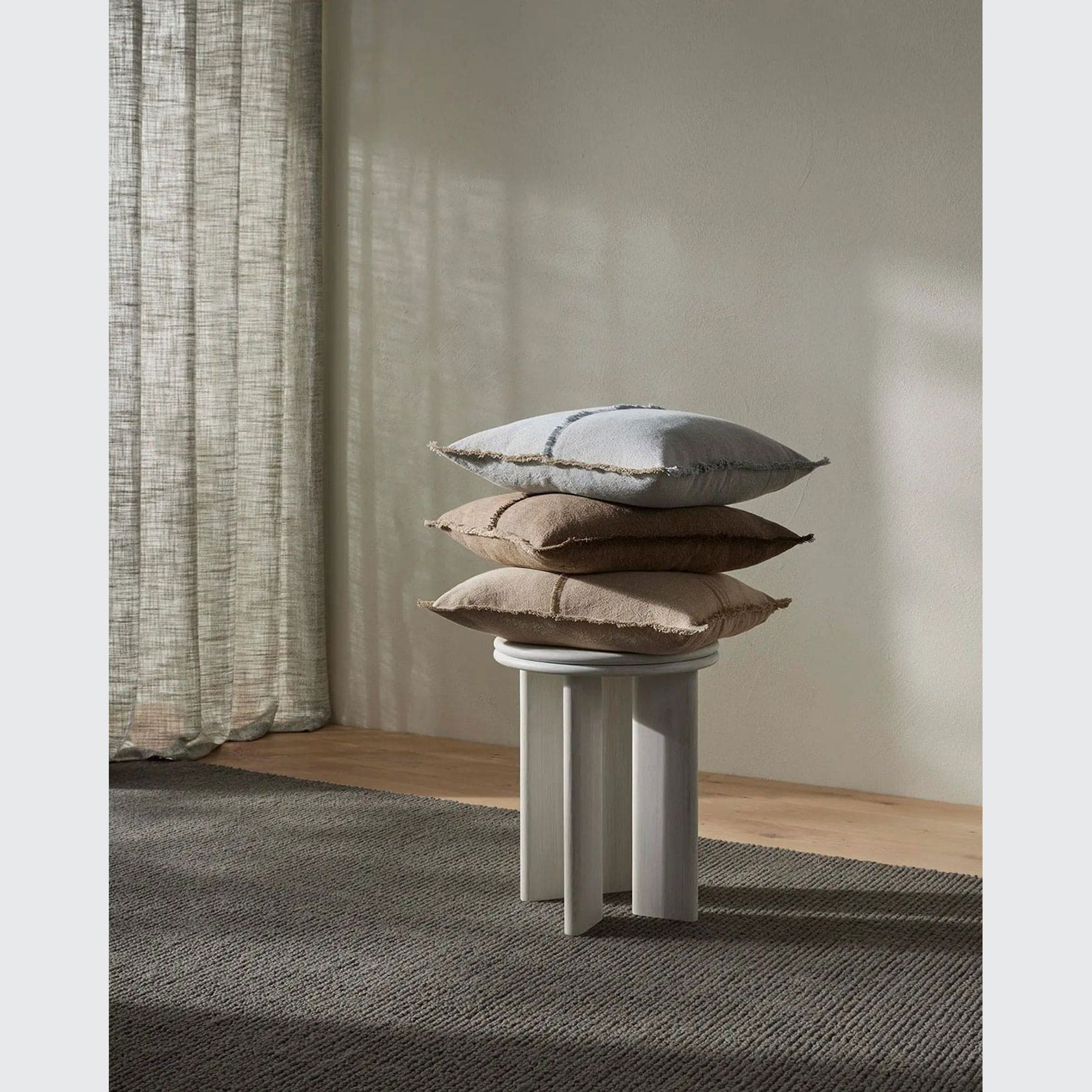 Weave Home Adela Cushion - Cashmere | Linen Blend gallery detail image